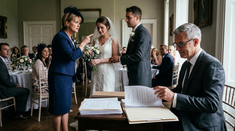 DIESES HAUS WIRD NIE DIR GEHÖREN!“ — SAGTE DIE SCHWIEGERMUTTER BEIM HOCHZEITSTAG DER SCHWIEGERTOCHTER, BIS DER ANWALT DIE LETZTE SEITE UMDREHTE