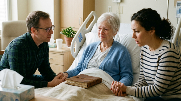 Die sterbende alleinerziehende Mutter bewahrte vierzig Jahre lang ein erschütterndes Geheimnis. Keines ihrer beiden Kinder war in Wahrheit ihr leibliches Kind.