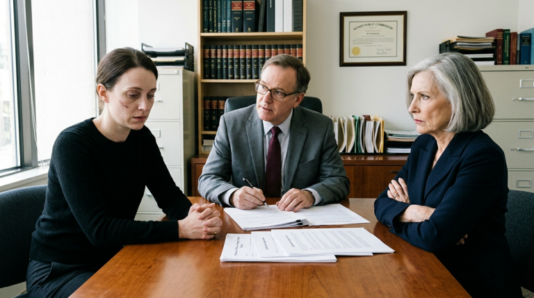 DIE SCHWIEGERMUTTER SPUCKTE DER WITWE AM GRAB INS GESICHT UND FORDERTE DEN EHERING ZURÜCK — DOCH NACH DER UNTERSCHRIFT FRAGTE DER NOTAR NUR: „SIND SIE SICH SICHER?“