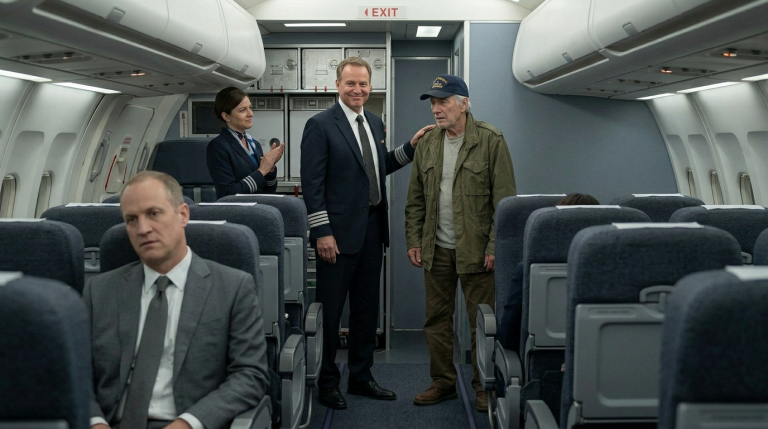 DER GESCHÄFTSMANN SCHLUG MIT DER HAND AUF DEN KLAPPTISCH IM FLUGZEUG UND ZWANG DEN ALTEN VETERANEN, DEN PLATZ ZU WECHSELN, WEIL ER NICHT NEBEN JEMANDEM SITZEN WOLLTE, DER „NACH ARMUT STANK“. DER ALTE MANN STAND LANGSAM AUF. GENAU IN DIESEM MOMENT VERKÜNDETE DER KAPITÄN, DASS SICH AUF DEM FLUG EIN EHRENGAST BEFINDE, DER EINST 40 MENSCHEN BEI EINER KATASTROPHE GERETTET HATTE. DER GESCHÄFTSMANN VERSTUMMTE.