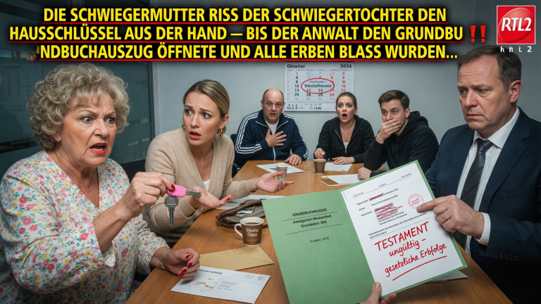 KAPITEL 2 – DIE SCHWIEGERMUTTER RISS DER SCHWIEGERTOCHTER DEN HAUSSCHLÜSSEL AUS DER HAND — BIS DER ANWALT DEN GRUNDBUCHAUSZUG ÖFFNETE UND ALLE ERBEN BLASS WURDEN…