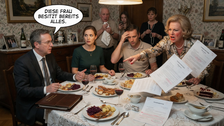 KAPITEL 2 – DIE SCHWIEGERMUTTER WARF DER SCHWIEGERTOCHTER BEIM FAMILIENESSEN DIE SCHEIDUNGSPAPIERE HIN — DOCH DER ANWALT SAGTE: „DIESE FRAU BESITZT BEREITS ALLES.“