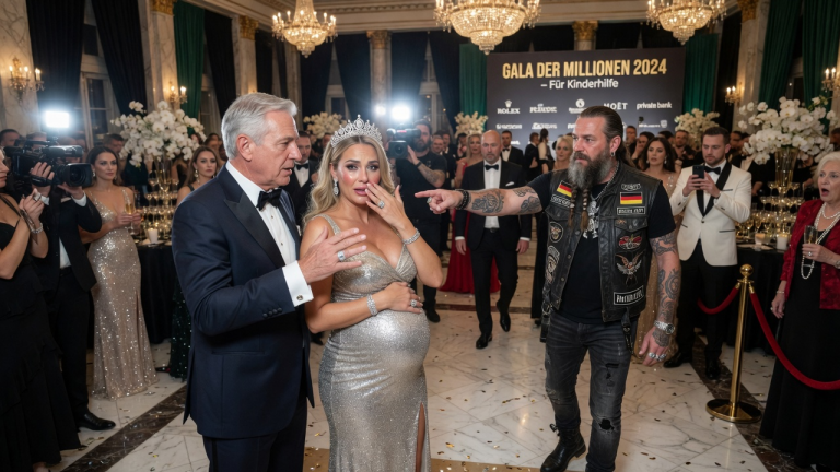 KAPITEL 2 – DER MILLIARDÄR GAB SEINER SCHWANGEREN FRAU AUF DER LUXUSGALA EINE OHRFEIGE — BIS DER BIKER AUS DER MENGE TRAT UND AUF IHREN RING ZEIGTE…