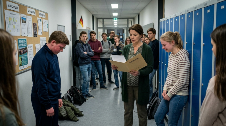 AN EINER OBERSCHULE IN STUTTGART STIEẞ EIN SCHÜLER DAS NEUE MÄDCHEN HEFTIG GEGEN DIE SPINDE, WEIL SIE MIT EINEM ANDEREN DIALEKT SPRACH. DER GANZE FLUR BRACH IN GELÄCHTER AUS. DOCH ALS DIE LEHRERIN IHRE AKTE ÖFFNETE, STELLTEN ALLE FEST, DASS SIE DIE TOCHTER EINES SOLDATEN WAR, DER KÜRZLICH BEI EINEM RETTUNGSEINSATZ GEFALLEN WAR. DER SCHÜLER WURDE SUSPENDIERT, UND SEINE FAMILIE MUSSTE SICH VOR DER GANZEN SCHULE ENTSCHULDIGEN.