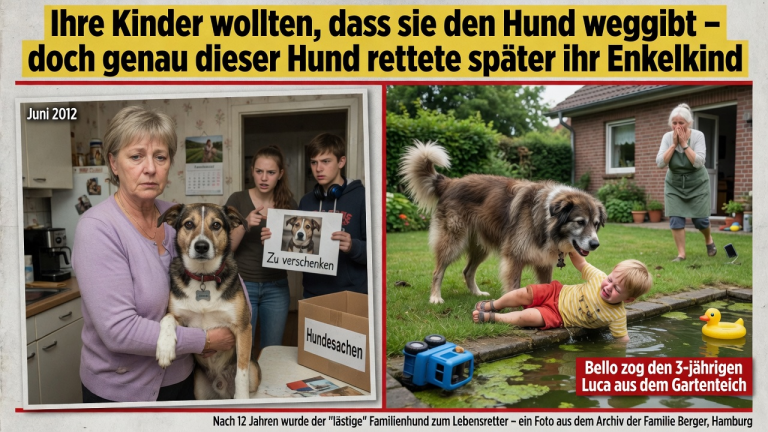 Ihre Kinder wollten, dass sie den Hund weggibt – doch genau dieser Hund rettete später ihr Enkelkind