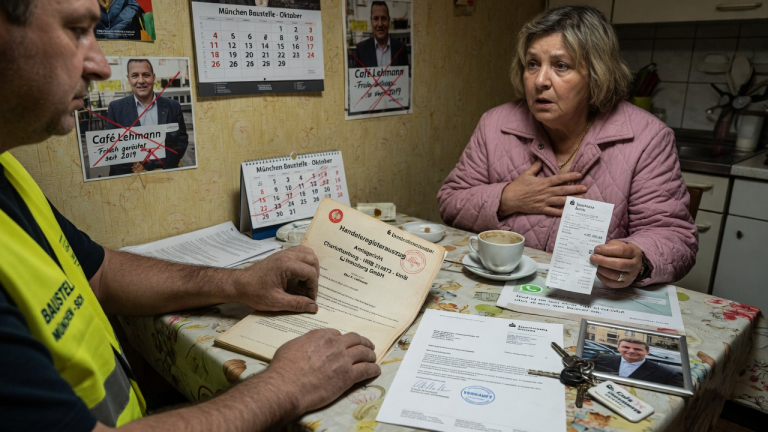 KAPITEL 2 – MEINE MUTTER VERKAUFTE MEIN CAFÉ IN BERLIN, WÄHREND ICH AUF EINER BAUSTELLE IN MÜNCHEN ARBEITETE, UND ÜBERWIES DAS GELD AN MEINE SCHWESTER — ALS SIE SAGTE: „JETZT IST ES WEG“, LEGTE ICH IHR DEN HANDELSREGISTERAUSZUG AUF DEN TISCH.