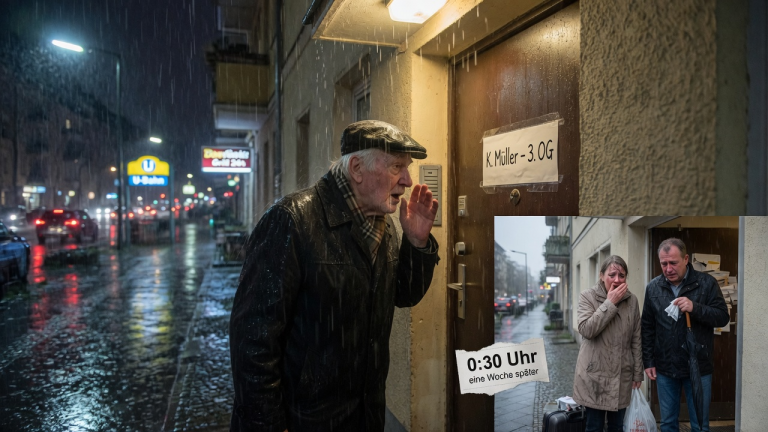 KAPITEL 2 – UM 0:30 UHR STAND MEIN 81-JÄHRIGER GROSSVATER IM STRÖMENDEN REGEN VOR MEINER WOHNUNG IN BERLIN UND FLÜSTERTE: „ENTSCHULDIGE, DASS ICH SO SPÄT KOMME.“ MEINE ELTERN GINGEN NICHT ANS TELEFON — EINE WOCHE SPÄTER STANDEN DIESELBEN ELTERN WEINEND VOR MEINER TÜR.
