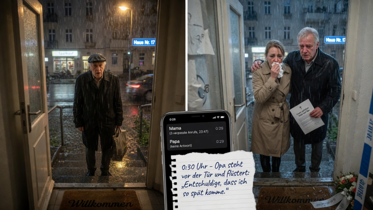 KAPITEL 2 – UM 0:30 UHR STAND MEIN 81-JÄHRIGER OPA IM REGEN VOR MEINER TÜR UND BAT NUR UM EINE DECKE. MEINE ELTERN NAHMEN NICHT AB — DOCH ALS ICH DEN MANN ANRIEF, DEM OPA IMMER VERTRAUT HATTE, BEGANN IHR PERFEKTES LEBEN ZU ZERBRECHEN.