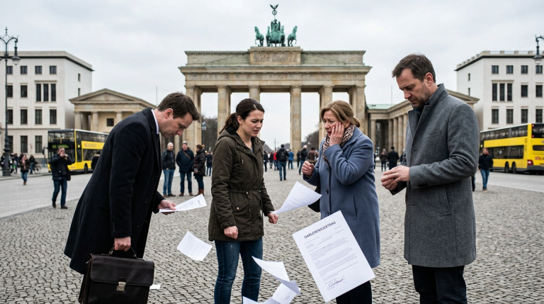 DIE SCHWIEGERTOCHTER OHRFEIGTE IHRE SCHWIEGERMUTTER VOR DEM BRANDENBURGER TOR HEFTIG, WEIL DIESE IHREM SOHN ERZÄHLEN WOLLTE, DASS SIE EINE UNTERSCHRIFT GEFÄLSCHT HATTE, UM EIN DARLEHEN AUFZUNEHMEN. DIE PAPIERE FLATTERTEN ZU BODEN UND ENTHÜLLTEN EINEN SCHULDVERTRAG, DER AUF DEN NAMEN DES EHEMANNS LIEF. ALS DER ANWALT DIE BEWEISE VORLAS, ZITTERTE DIE SCHWIEGERTOCHTER, WÄHREND DER EHEMANN SCHWEIGEND SEINEN EHERING ABNAHM.