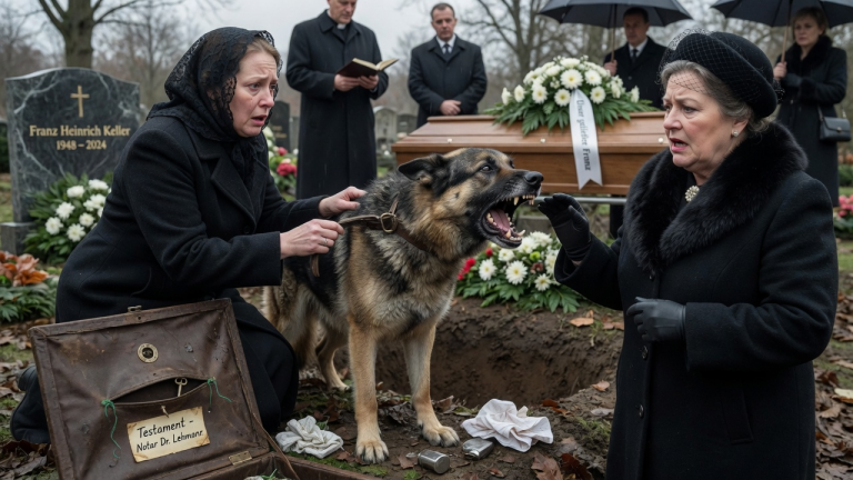 KAPITEL 2 – BEI DER BEERDIGUNG SEINES HERRCHENS BELLTE DER ALTE HUND NUR DIE SCHWIEGERMUTTER AN — BIS DIE WITWE DAS HALSBAND ÖFFNETE UND DARIN DEN SCHLÜSSEL ZUM TESTAMENT FAND