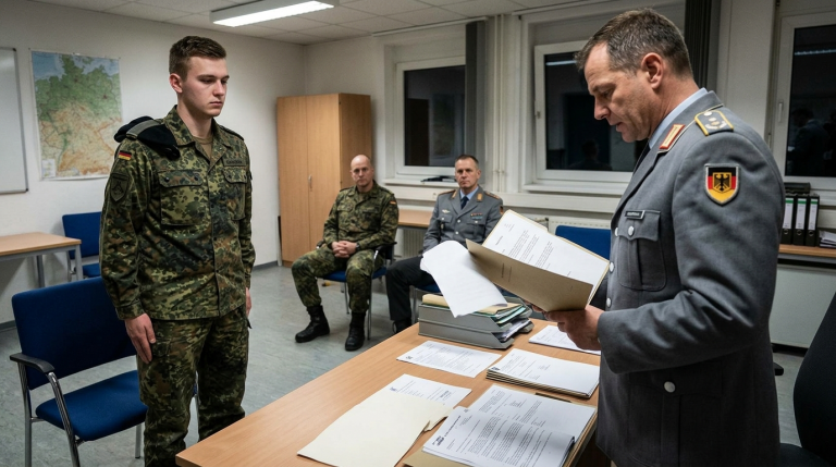 Ein deutscher Soldat wird wegen einer „impulsiven Handlung“ während eines Einsatzes disziplinarisch bestraft … doch nur wenige Tage später führt genau diese Entscheidung dazu, dass er eine Verschwörung entdeckt, die einen Angriff direkt innerhalb der Kaserne plant, an den zunächst niemand glauben will.