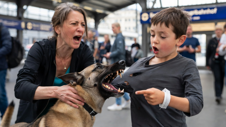 MEIN MALINOIS BISS SICH IN DIE KLEIDUNG EINES KLEINEN JUNGEN UND ZOG IHN HEFTIG VON DER FRAU WEG, DIE IHN DURCH DEN BERLINER BAHNHOF FÜHRTE. SIE SCHLUG IHM AUF DIE SCHNAUZE UND SCHRIE, DAS SEI IHR KIND. DOCH DER JUNGE SAH MICH ZITTERND AN UND ZEIGTE AUF DAS PAPIERARMBAND AN SEINEM HANDGELENK: DER NAME DARAUF WAR NICHT SEINER.