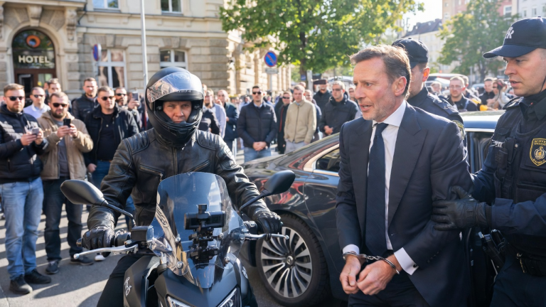 EIN REICHER MANN SCHLUG VOR EINEM HOTEL IN MÜNCHEN AUF DEN HELM EINES BIKERS UND BESCHULDIGTE IHN, SEINEN LUXUSWAGEN ZERKRATZT ZU HABEN. DER BIKER STRITT NICHT, SONDERN ZEIGTE NUR AUF DIE DASHCAM AN SEINEM MOTORRAD. ALS DIE POLIZEI DAS VIDEO ABSPIELTE, KAM HERAUS, DASS DER REICHE MANN DIE GANZE GESCHICHTE ABSICHTLICH INSZENIERT HATTE, UM DIE VERSICHERUNG ZU BETRÜGEN. ER WURDE IN HANDSCHELLEN GELEGT, DAS GESICHT TOTENBLEICH.