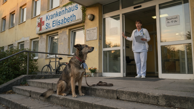 Der streunende Hund wartete jeden Tag vor dem Krankenhaus – bis eine Krankenschwester endlich begriff, auf wen er wartete
