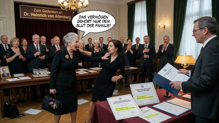 KAPITEL 2 – DIE SCHWIEGERMUTTER SCHUBSTE DIE SCHWIEGERTOCHTER VOR ALLEN GÄSTEN AUS DEM EHRENSAAL UND SAGTE, DAS VERMÖGEN GEHÖRE NUR DEM BLUT DER FAMILIE — BIS DER ANWALT DIE GMBH-ANTEILE ÖFFNETE.