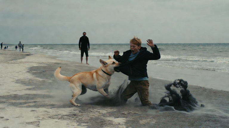 DER LABRADOR BISS SICH IN DIE JACKE DES JUNGEN AM STRAND VON SYLT UND ZOG IHN WEG. DER SAND UNTER SEINEN FÜẞEN BEGANN EINZUSINKEN, UND SCHWARZE BLASEN STIEGEN AUF. DER VATER STAND WIE ERSTARRT DA.