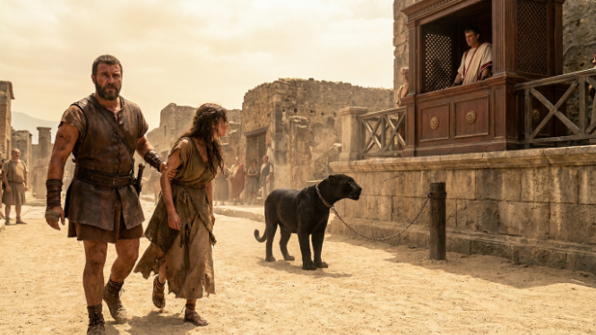 DER LANISTA ZERRTE DIE VERSTOSSENE EHEFRAU DURCH DEN SAND VON POMPEJI, WEIL SIE DIE VILLA DES TOTEN MANNES NICHT HERAUSGAB — DOCH DER PANTHER STARRTE NICHT SIE AN, SONDERN DIE PATRIZIERLOGE…