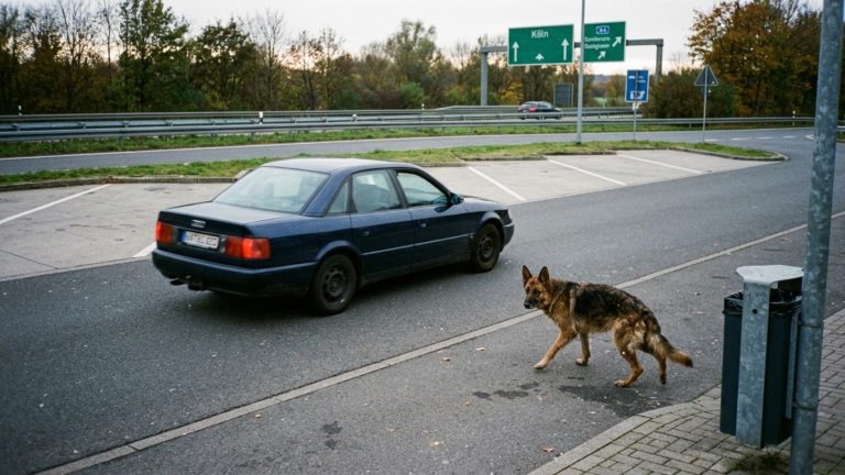 KAPITEL 2 – DER BESITZER WARF SEINEN KRANKEN SCHÄFERHUND AN EINER RASTSTÄTTE BEI KÖLN AUS DEM AUTO — EIN ALTER LKW-FAHRER RETTETE IHN, BIS DER HUND IHN ZU EINEM NAMEN FÜHRTE, DER ALLES VERÄNDERTE.