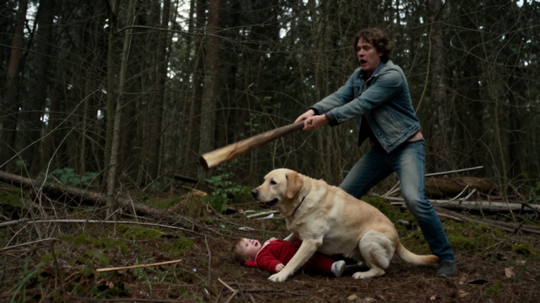 I Violently Beat My Gentle Labrador When He Tackled My Toddler Towards The Dark Woods… Until A Sudden Click In The Trees Revealed The Horrifying Truth. – storyteller