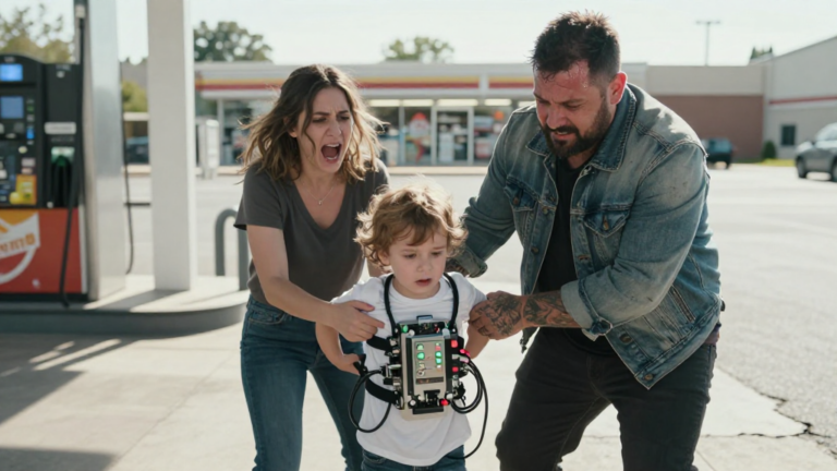 Everyone Thought The Biker Was Attacking The Mother. Then The Terrified Toddler Revealed What Was Hiding Under His Shirt. – storyteller