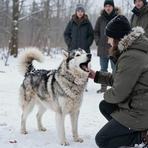 Everyone Avoided The Screaming Pregnant Husky In The Freezing Woods, But When My Hand Finally Touched Her Matted Fur, A Hidden Truth Unraveled. – storyteller