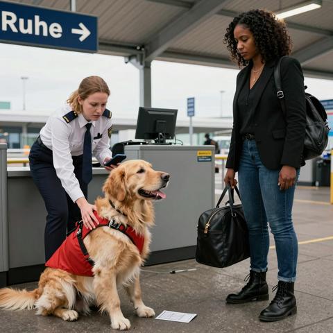 An Airline Supervisor Downgraded My Seat And Told Me To Be Grateful. She Ignored The Golden Service Dog At My Feet And The Briefcase That Paid Her Salary.

I’ve managed complex military logistics under the blinding sun of active warzones, but absolutely nothing prepared me for the quiet, devastating humiliation I faced at Gate 14B—or how an airline’s cruelty would put my loyal service dog in direct physical danger.

My name is Sarah. I served fourteen years in the United States Army, deploying three times to environments where the air tasted like copper and the ground constantly shook.

I gave my youth, my knees, and a significant portion of my hearing to my country.

But the most visible consequence of my service isn’t the faint scar running down my collarbone. It’s Duke.

Duke is a seventy-pound golden retriever mix. He wears a red harness adorned with official service patches.

He is my anchor. He alerts me to panic attacks before my heart rate even spikes, and he provides the physical bracing I need when my damaged left leg decides to buckle without warning.

Because of Duke’s size and my mobility issues, traveling is a logistical nightmare.

I never fly standby. I never fly economy. I cannot physically fold myself into a standard coach seat, nor can Duke safely curl up beneath those restrictive metal bars without being trampled by passing drink carts or careless passengers.

For this specific trip from Chicago to Washington D.C., I had paid a premium out of my own pocket. I spent nearly two thousand dollars for a spacious first-class seat in row 2A.

I needed the bulkhead space for Duke. I needed the peace of mind.

I was exhausted. I was traveling for a highly sensitive government meeting at the Pentagon.

In my heavy leather briefcase, I carried the final paperwork for a six-hundred-million-dollar Department of Defense travel contract.

It was my signature, as the newly appointed civilian Director of Military Logistics, that would determine which commercial airline would secure the exclusive rights to transport thousands of troops and government personnel over the next five years.

I arrived at the airport three hours early. I went through the invasive TSA pat-downs, the questioning about Duke’s harness, and the exhausting stares from other passengers.

By the time I reached Gate 14B, I was running on empty. My leg throbbed with a dull, familiar ache. Duke sensed my fatigue, pressing his heavy, warm head against my thigh to ground me.

“Just two more hours, buddy,” I whispered, scratching behind his ears. “Then we get to stretch out.”

The boarding announcements finally began.

“We would now like to invite our First Class passengers, as well as active duty military personnel, to board through the premier lane.”

I grabbed my briefcase, adjusted Duke’s leash, and walked toward the designated blue carpet.

The gate agent was a woman named Brenda. Her name tag was perfectly straight, her uniform immaculate, but her eyes held a cold, impatient hostility that I had seen far too many times in my life.

She wasn’t looking at the passengers as people. She was processing them like cattle.

But when I stepped onto the blue carpet, Brenda’s eyes stopped on me.

She looked at my comfortable travel clothes—a simple black blazer, dark jeans, and my scuffed tactical boots. She looked at my brown skin. She looked at the massive golden dog walking quietly at my side.

Her posture instantly stiffened.

Before I even handed her my boarding pass, Brenda held up her hand like a traffic cop.

“Excuse me,” she said, her voice dripping with artificial sweetness that didn’t reach her eyes. “This lane is for First Class and military only. Economy boarding hasn’t been called yet. You need to step back.”

I paused, feeling the familiar sting of being profiled. It wasn’t the first time someone assumed I didn’t belong in a premium space.

I took a deep breath, keeping my voice level and professional.

“I am in First Class,” I said smoothly. “Seat 2A.”

I extended my phone, displaying the digital boarding pass clearly on the bright screen.

Brenda didn’t even look at the screen. She reached out and physically snatched the phone from my hand.

The sheer audacity of the gesture sent a spike of adrenaline through my chest. Duke immediately felt my tension. He shifted his weight, pressing harder against my leg, letting out a very low, soft whine.

“Shh, it’s okay,” I murmured to the dog.

Brenda aggressively tapped the screen of my phone, forcing it onto the scanner.

Instead of the pleasant green chime, the machine let out a loud, harsh red beep.

My stomach dropped.

“See?” Brenda said, a victorious smirk crossing her lips. “I knew it. You aren’t in First Class.”

“That’s impossible,” I replied, stepping closer to the desk. “I booked that ticket three months ago. I paid in full. I specifically selected the bulkhead seat for my service animal.”

Brenda rolled her eyes, typing aggressively on her keyboard.

“Well, your seat was reassigned,” she said flippantly. “We had an equipment change. A VIP passenger needed the space. You’ve been moved to 34E.”

Row 34. The very back of the plane.
Seat E. A middle seat.

“I cannot sit in a middle seat in the back of the aircraft,” I explained, fighting to keep my voice steady. “I have a registered service animal. He is seventy pounds. He cannot fit in a middle row without blocking the aisle, which is an FAA safety violation. Furthermore, I have a physical disability that prevents me from bending my left knee in that restricted space.”

Brenda slammed her hand flat on the counter. The loud smack echoed through the terminal, drawing the stares of dozens of passengers waiting behind me.

“Look,” she snapped, dropping all pretense of customer service. “I don’t have time to argue with you. Your ticket was downgraded. It happens. The system moved you, not me.”

“Then the system needs to move me back, or put me on the next flight in the class of service I paid for,” I stated firmly.

“There are no other flights today,” Brenda shot back, leaning over the counter, her voice rising so the entire gate could hear. “And frankly, with the attitude you’re giving me, you should be grateful you’re flying at all.”

The words hung in the cold, conditioned air of the terminal.

Be grateful you’re flying at all.

A few passengers behind me shifted uncomfortably. A businessman in a tailored suit cleared his throat and looked at the floor. Nobody intervened. Nobody ever does.

Duke let out another whine, his tail tucking slightly. The tension in the air was thick, suffocating.

Brenda aggressively pushed a newly printed paper boarding pass across the counter. It fluttered and fell onto the floor, landing right beside my boots.

“Pick it up and board, or I’m calling security and having you and your pet removed from the terminal,” she threatened, crossing her arms. “Your choice.”

I stood perfectly still.

I looked down at the ticket on the floor.
I looked at my loyal dog, who had pulled me out of the darkest moments of my life, now being treated like a nuisance.
And then, I felt the heavy weight of the briefcase hanging from my shoulder.

The briefcase containing the six-hundred-million-dollar contract that this exact airline had been desperately lobbying to win for the past eighteen months.

I slowly bent down, wincing as my bad knee popped loudly, and picked up the boarding pass.

I didn’t yell. I didn’t scream. I didn’t cause a scene.

Years of military discipline had taught me that the loudest person in the room is rarely the one in control.

“Okay,” I said, my voice dangerously calm. “Thirty-four E it is.”

I took my phone, gripped Duke’s leash, and walked down the jet bridge.

Brenda turned to her coworker and laughed, loudly enough for me to hear. “They always try to play the victim,” she scoffed.

As I walked down the narrow, metallic tunnel toward the aircraft, my mind wasn’t on the agonizing flight ahead.

It was on the phone call I was going to make the absolute second we landed in D.C.

Brenda thought she had put me in my place.

She had no idea that she had just cost her entire corporate airline empire over half a billion dollars.

Read the full story in the comments.
If you don’t see the new chapter, tap ‘All comments’.