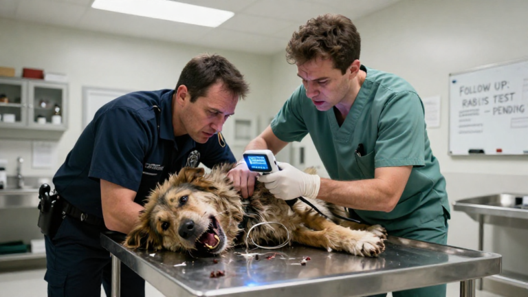 Two Animal Control Officers Dragged A Snarling, Bound Stray Into My Clinic For Immediate Euthanasia, But My Routine Scan Revealed A Sickening Secret Hidden Deep Beneath The Matted Fur. – storyteller