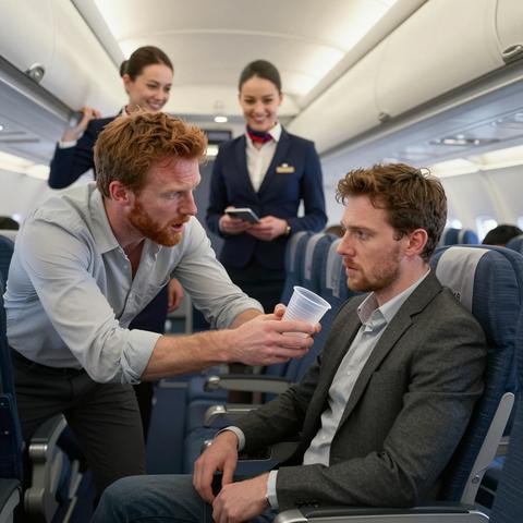I Settled Into First Class When The Man In 2B Handed Me His Empty Cup And Told Me To Do My Job. The Flight Attendants Smirked Until I Made One Phone Call That Grounded The Entire Plane. – storyteller