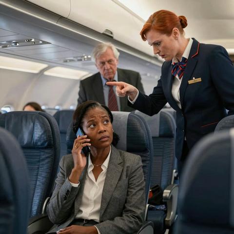 I Was The Only Black Woman In Row 1 When They Threatened To Ground The Plane If I Didn’t Move… They Had No Idea Who I Was Calling Next. – storyteller