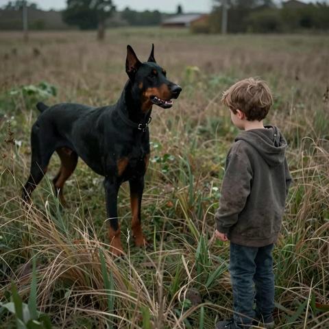 “My 5-Year-Old Grandson’s Screams Shook Our Entire Neighborhood. We All Thought The Giant Stray Doberman Had Finally Attacked Him… But What I Saw Moving In The Tall Grass Ruined Me.”