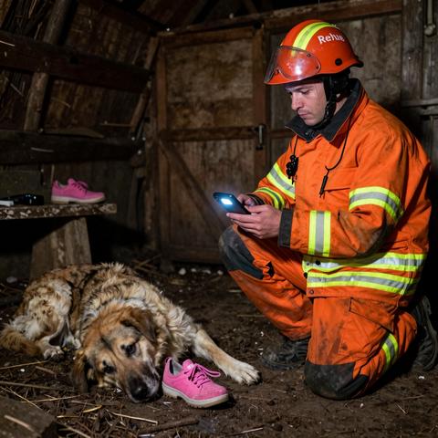 I’ve Worked Forest Search and Rescue for 17 Years… But When a Starving 140-Pound Great Dane Refused to Move From an Abandoned Cabin for 12 Hours, What I Found Hidden Beneath Him Made My Blood Run Cold