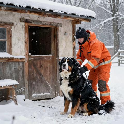 I’ve Worked Mountain Rescue for 20 Years… But When a Freezing 150-Pound Saint Bernard Refused to Move From a Snow-Covered Cabin for 15 Hours, What I Found Inside Wasn’t Supposed to Be There