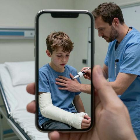 An eight-year-old boy arrived in my ER begging me not to open his arm cast. Once the saw finished its job, I realized I wasn’t just his doctor—I was his only witness.
