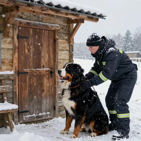 I’ve Worked Disaster Recovery for 20 Years… But When a Freezing 150-Pound Saint Bernard Refused to Leave a Snow-Buried Cabin for 19 Hours, What I Found Inside Made Everyone Go Silent