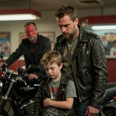 A Crying 7-Year-Old Grabbed a Biker’s Jacket in a Crowded Diner… What Those 40 “Criminals” Did Next Made Everyone Go Silent