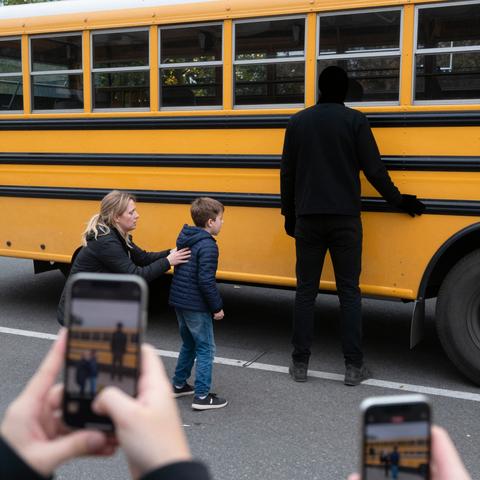 My eight-year-old son screamed that the bus driver wasn’t human, so I forced him onto the steps to teach him a lesson; then the principal called me at 2:11 PM.