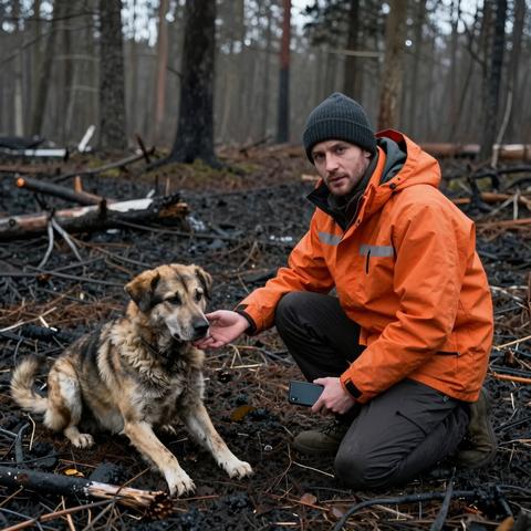 I’ve Worked Search and Rescue for 16 Years… But When a Starving Dog Refused to Leave a Burned Forest for 2 Days, What We Found Beneath the Ashes Didn’t Make Sense
