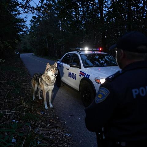 I’ve Patrolled Rural Roads for 18 Years… But When a Massive Dog Blocked My Truck at Midnight, What He Led Me to in the Woods Still Haunts Me