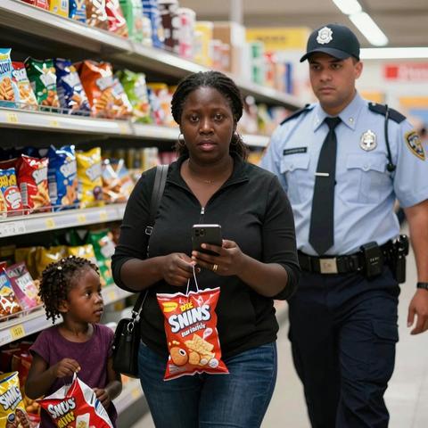 A Black Mom Was Just Buying Snacks for Her Kids—But As Security Followed Her Down Every Aisle, Her Daughter Whispered, “Mom… Are We Not Allowed Here?”