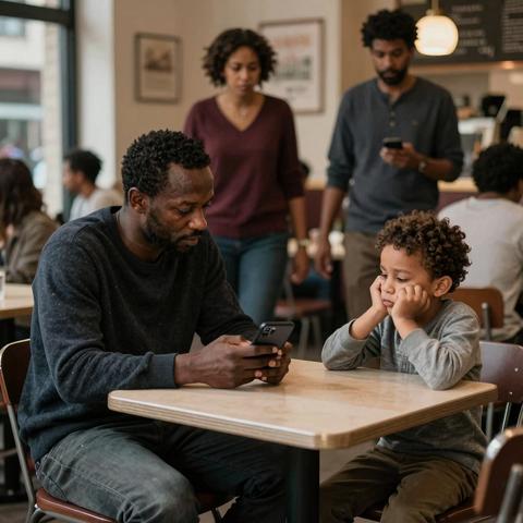 A Black Father Was Sitting with His Son in a Café—But When the Server Ignored Them Again and Again, the Boy Finally Asked, “Dad… Can They Not See Us?”