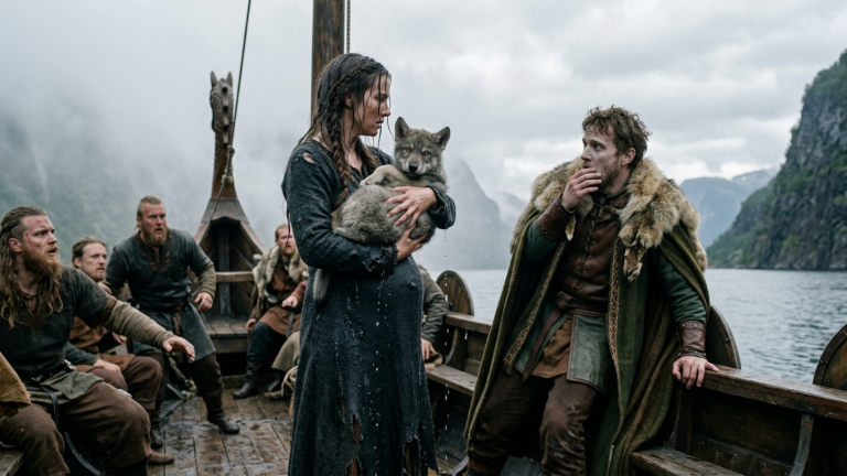 DER BRUDER DES JARLS WARF DIE SCHWANGERE MAGD VOM LANGSCHIFF — DOCH ALS DER NEBEL SICH HOB, KAM SIE ZURÜCK UND TRUG ETWAS BEI SICH, DAS IHN ERBLEICHEN LIESS…