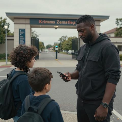 Security Surrounded A Black Man In A Gated Community For Walking With A Little White Boy—Until The Boy Ran To The Gate Scanner And Said One Word.