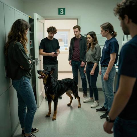 It Took Four Vet Techs To Hold Down The German Shepherd Everyone Called “Uncontrollable”… But When He Broke Free, He Went Straight For The Bottom Drawer In Exam Room 3