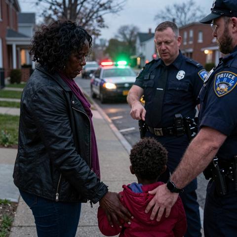 Flashing Sirens Filled The Street As A Black Mother Was Accused In Front Of Her Neighbors—Until Her Little Son Whispered One Word That Made Everyone Step Back.