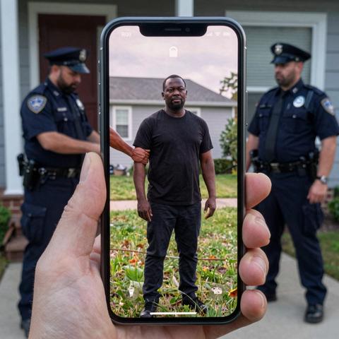 The Whole Block Watched As Officers Forced A Black Man Off His Porch—Until A Little Boy Walked Through The Crowd And Said One Word That Changed Everything.