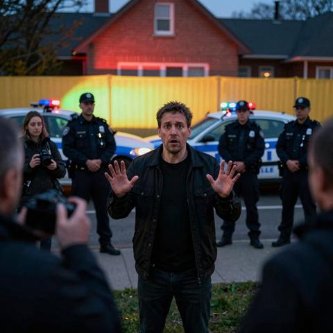 With Police Cars Blocking His Yard And Neighbors Filming, A Black Father Thought It Was Over—Until A 6-Year-Old Girl Ran Out And Called Him Something No One Expected.
