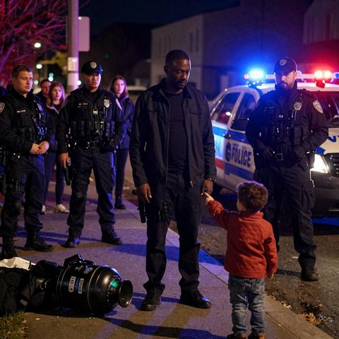 Surrounded By Angry Neighbors And Police Lights In His Own Driveway, The Black Homeowner Thought He Was Losing His House—Until A Little White Boy Pointed At The Mailbox And Said One Word.