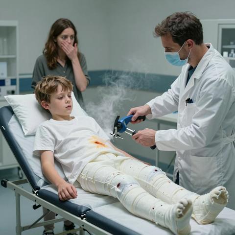 A 7-Year-Old Boy in Trauma Room 2 Came In With a Cast That Covered His Entire Arm — But When We Removed It After 9 Minutes, What We Found Made No Medical Sense