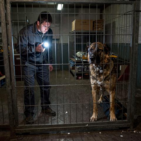I Work at a Warehouse… And This 125-Pound (57kg) Bullmastiff Rearranges Its Cage Every Night, Leaves One Corner Untouched, and Refuses to Sleep There