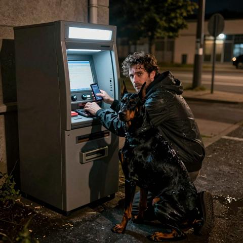 I Fix ATMs at Night… And This 90-Pound (41kg) Doberman Sits Behind Me, Faces Away, and Growls Only When I Stop Moving